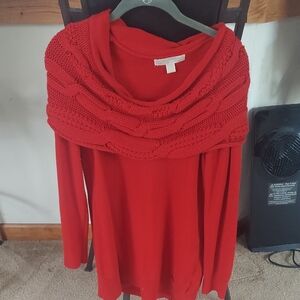 MICHAEL Michael Kors Red Cowl Neck Sweater